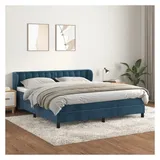 vidaXL Boxspringbett 180 x 200 cm Dunkelblau