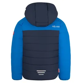 TROLLKIDS Hafjell Pro Skijacke Marineblau/Mittelblau/Grün, Größe 98