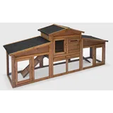 sweeek Kleintierstall ANGORA 4 Kaninchen 100 x 60 x 80 cm Holzfarben