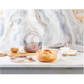 COFI Runde Vorratsdose silber 800 ml 2-teiliges Set