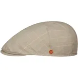 Mayser Sidney Flatcap Schirmmütze kariert Made in EU Herren Frühling Sommer beige 57 cm - 57