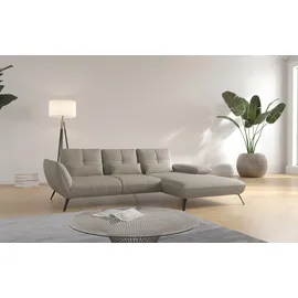 otto home Ecksofa OTTO HOME "Mikado L-Form", grau (taupe), B:276cm H:88cm T:183cm, 95% Polyester 5% Polyamid, Sofas, Ecksofa, inkl. Sitztiefenverstellung und Armteilverstellung