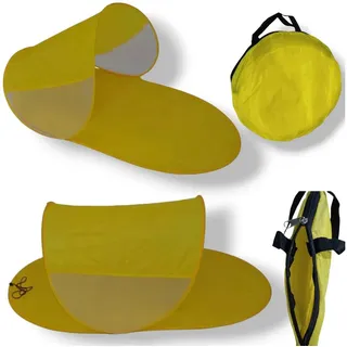 KEINerlei® aufblasbares Zelt Strandmuschel Pop up Strandzelt - Windschutz Zelt inkl Tasche gelb