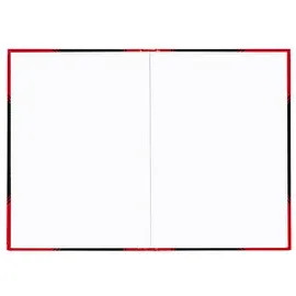 Bantex Notizbuch Chinakladde DIN A5 blanko, schwarz/rot Hardcover 192 Seiten, 1 St.