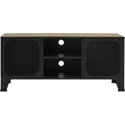 vidaXL TV-Schrank Rustikales Braun 105x36x47 cm Metall und MDF