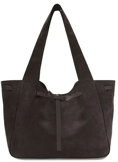 LES VISIONNAIRES Garbriella Shopper Tasche Leder 40 cm  braun