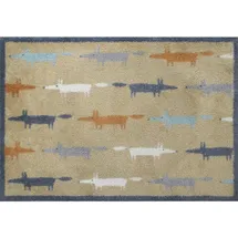 Wash+Dry FUßMATTE Running Mr Fox, Braun, Textil, Fuchs, rechteckig, 60x85 cm, Oeko-Tex® Standard 100, für Fußbodenheizung geeignet, pflegeleicht, Teppiche & Böden, Fuß & Stufenmatten, Fußmatten und Schmutzfangmatten