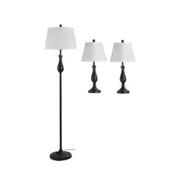 Homcom Tischlampen-Set Schwarz 2 St.