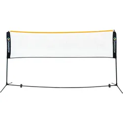 Transportables Badmintonnetz - Praktisches Badminton-Set! schwarz|weiß|orange 3 M