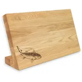 Premium Magnet Messerblock Fisch Eiche Messerhalter Küche für bis 7 Messer