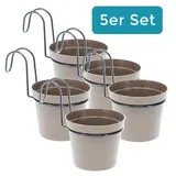 GarPet Hängetopf Kunststoff Ø 12 x 14 cm 5er Set