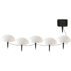 Lumisky Lumijardin solarbetriebene Halbkugeln zum Stecken zur Markierung von Wegen mit weißen LEDs HALF MOON ?15 cm x5