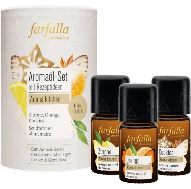 Farfalla Aromaöl-Set mit Rezeptideen