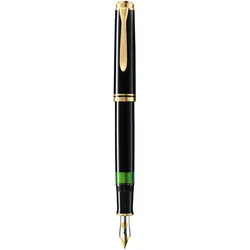 Pelikan M600, Schwarz, Gold, Integriertes Befüllsystem, Diamond, Harz, Gold, Kursiv nib, Gold/Rhodium