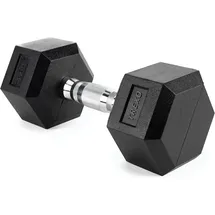 Trexo Hexagon Hanteln 7.5 kg Hex Kurzhanteln mit Durable Gummierte Gusseisen für Krafttraining mit Ergonomischen Verchromte Griff Gewichte Training Zuhause Hantel für Männer un Frauen