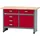 KÜPPER Werkbank Eintürig mit 5 Schubladen 84 x 120 x 60 cm Dunkelrot