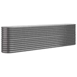 vidaXL Hochbeet Pulverbeschichteter Stahl 260 x 40 x 68 cm Anthrazit