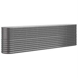 vidaXL Hochbeet Pulverbeschichteter Stahl 260 x 40 x 68 cm Anthrazit