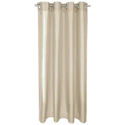 Bestlivings Gardine Blickdicht Taupe 140x175cm Ösen - Taupe hell