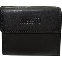 flevado Weiches Nappa 100% Leder Geldbörse für Damen Wiener Schachtel mit RFID (schwarz)