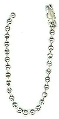 Kugelkurzkette Edelstahl 2,4 mm x 100 mm mit Klemmverschluss