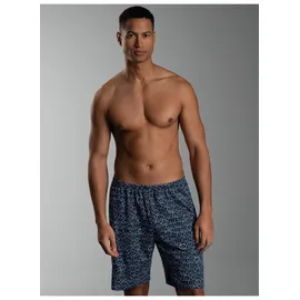 TRIGEMA Bermudas "TRIGEMA Bermuda Shorts mit freundlichem Smiley-Motiv", Herren, Gr. XXL, Normalgrößen, blau (navy), Single Jersey, 100% Baumwolle, Basic, Hosen Bermudas