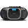 Medion E66476 Stereo Sound System (Boombox, CD-Player, MP3, Kassette, tragbarer Kassettenspieler für Kinder, UKW Radio, AUX, Kopfhörer, Netz & Batterie) schwarz