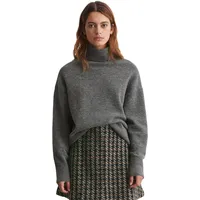 Marc O'Polo Rollkragenpullover loose, grau, xs