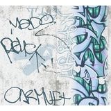 A.S. Création Papiertapete Boys & Girls 6 Tapete mit Graffiti 10,05 m x 0,53 m grau grün schwarz Made in Germany 369862 36986-2