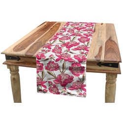 Abakuhaus Tischläufer Esszimmer Küche Rechteckiger Dekorativer Tischläufer, Englischer Garten Vintage Peony bunt 40 cm x 300 cm