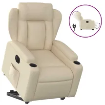vidaXL Relaxsessel mit Aufstehhilfe Elektrisch Creme 146 x 78 x 0 cm Beige
