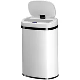 Juskys Automatik Mülleimer 50 l Weiß