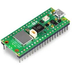 Raspberry Pi Pico 2W, RP2350 + WLAN + Bluetooth Mikrocontroller-Board, mit Headern