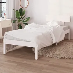 Massivholzbett ohne Matratze Weiß