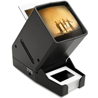 DigitConvert 35 mm Dia-Viewer, 3-fache Vergrößerung, USB-betrieben/Batteriebetrieb, für 35-mm-Folien und positive Filmnegative (4 AA-Batterien im Lieferumfang enthalten)