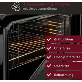 Bomann EHBC 7935 IX Herdset mit Glaskeramikkochfeld