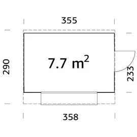 Palmako Kiosk 3,55 x 2,90 m Beige