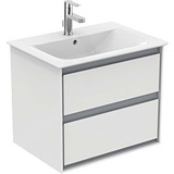 Ideal Standard Connect Air Waschtischunterschrank E0818KN, weiss glänzend/hellgrau matt, 2 Auszüge