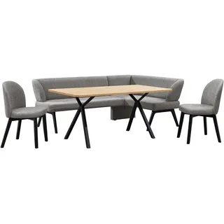 Home Affaire »Aretha Essecke, Sitzgruppe, Eckbank, Küchenbank«, (Set, 4 tlg., 4er), Esszimmer Sitzgruppe, Tisch, Stühle und Bank gepolstert, Nosagfederung