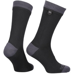 SEALSKINZ Socken Mid Length Warm Weather | Wasserdicht | schwarz / gra