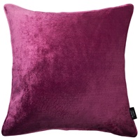 McAlister Textiles Glänzender Samt | Sofakissen mit Füllung in Fuchsia Pink | 60 x 60 cm | in 11 Farben und 5 Größen | gedrückter Samt edel paspeliert | prall gefülltes Samtkissen