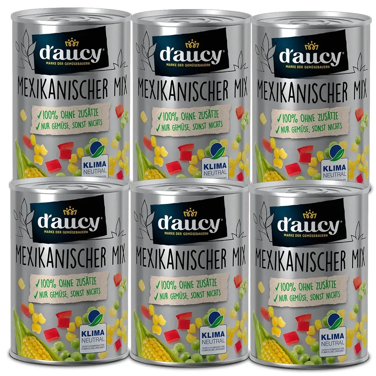 d'aucy Ungarischer Mix - -- 100% ohne Salz und Zuckerzusatz,  klimaneutral, 6x285g Dose