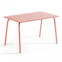 Oviala Gartentisch 120 x 70 x 72 cm Pink