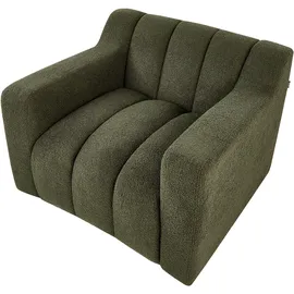 Beliani Sessel AGERUP Bouclé 72 x 71 x 70 cm Dunkelgrün