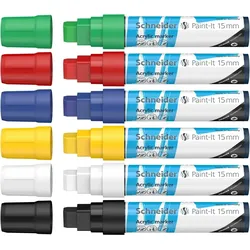 Schneider Acrylmarker Paint-It 330 15mm VE=5x6 Farben