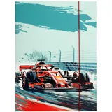 IDENA Sammelmappe Autorennen A3 Rot