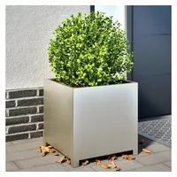 VidaXL Pflanzkübel 50x50x50 cm Edelstahl