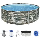 BESTWAY Power Steel Frame Pool rund