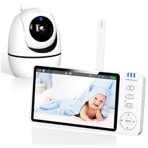 NWOUIIAY Babyphone mit Kamera 3,5 Zoll Baby Monitor 720p Baby Phone Digitalzoom Zwei-Wege-Audio VOX-Modus Nachtsicht Temperaturüberwachung Schlaflied Wecker