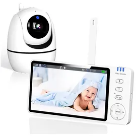 NWOUIIAY Babyphone mit Kamera 3,5 Zoll Baby Monitor 720p Baby Phone Digitalzoom Zwei-Wege-Audio VOX-Modus Nachtsicht Temperaturüberwachung Schlaflied Wecker